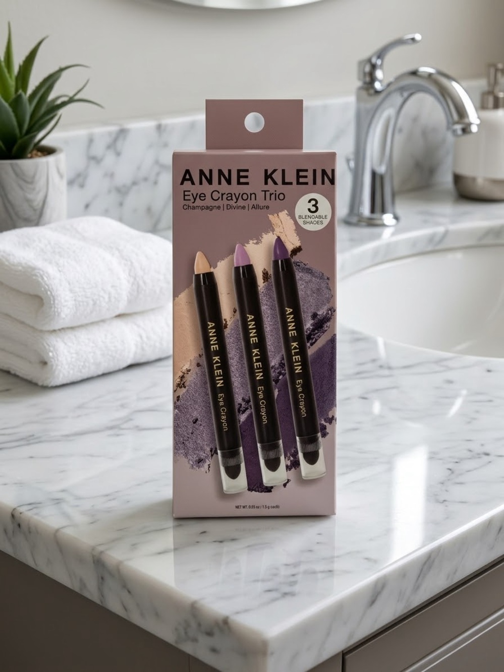 Anne Klein Eye Crayon Trio — Champagne, Neutral, Purple